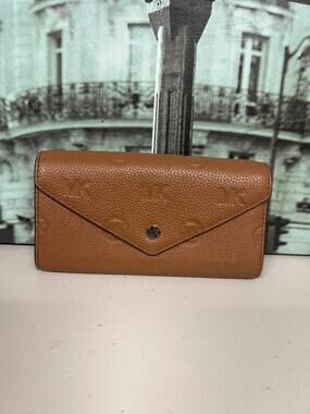 Michael Kors Jet Set Travel Envelope Wallet Luggage Brown 35F3GTVE7T NWT